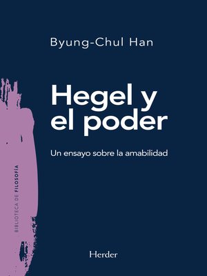 cover image of Hegel y el poder